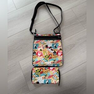 Disney Crossbody Bag and Wallet Set